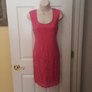 Pink lace dress
